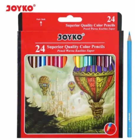

Pencil Warna 24Pcs /24Warna Set/Panjang color / Pencil 1 Set Pensil Warna Joyko