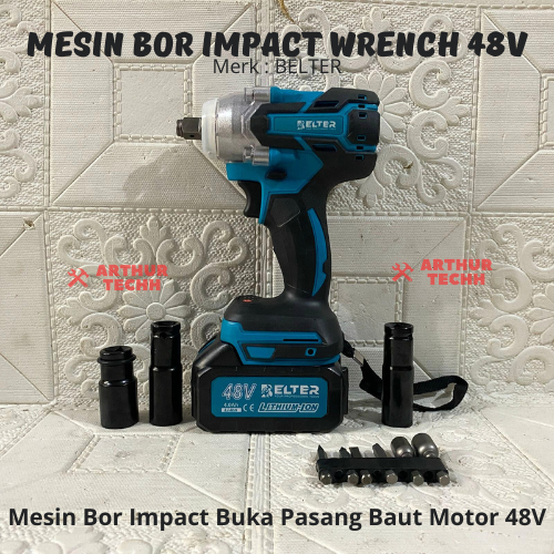 BELTER YK-48V Mesin Bor Impact Wrench 48V | Mesin Bor Pembuka Baut / Impact Wrench 48V