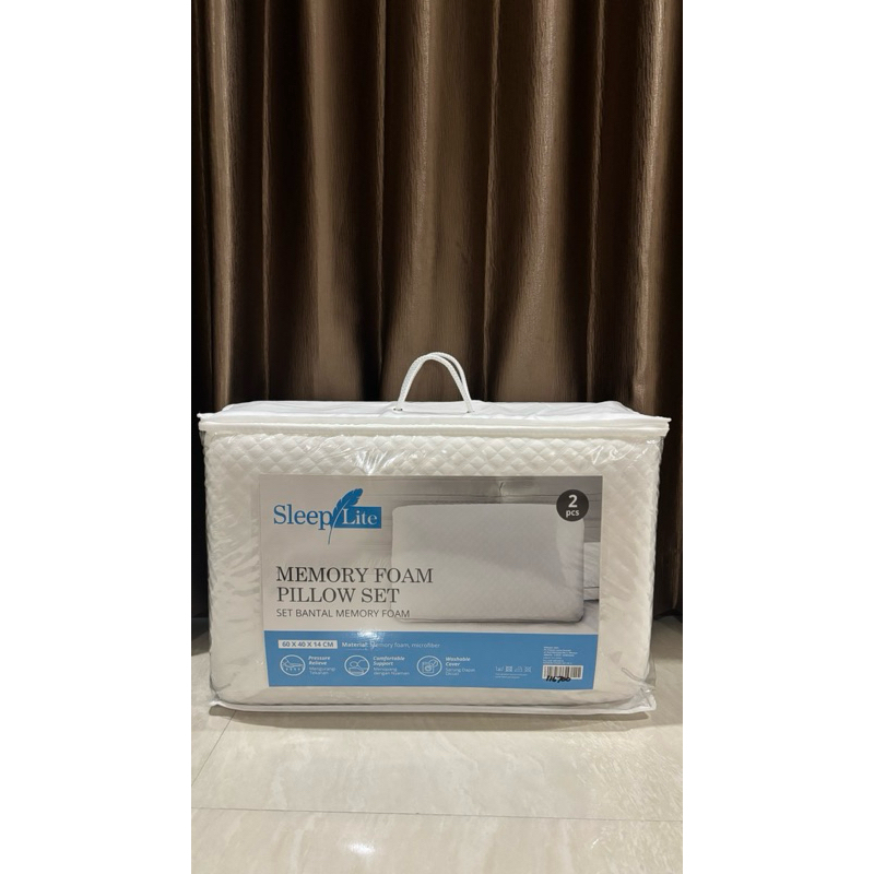 Bantal Pillow Sleep Lite Memory Foam by Azko Original BARU isi 2 Pcs