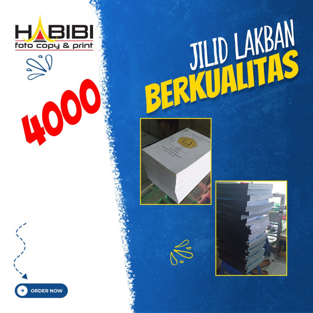 

JILID LAKBAN berkualitas A4, F4 , A5, B5 TERMURAH