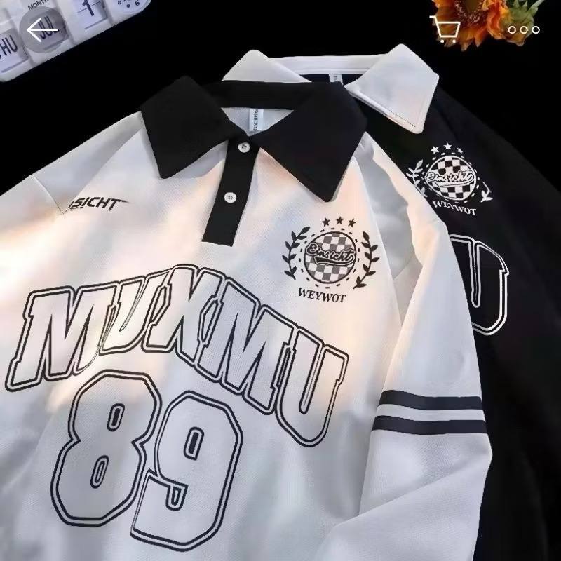 Sweater Berkerah Big Size ( S - 6XL ) MUXMU 89 Crewneck Kerah Polo Collar Mix Two Tone Jaket Pria Wa