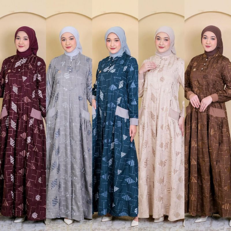 READY GAMIS TERBARU ANDINA DRESS PREMIUM ORI BY NINOS DESIGN