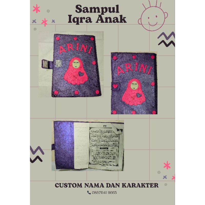 

sampul IQRA anak request nama dan karakter