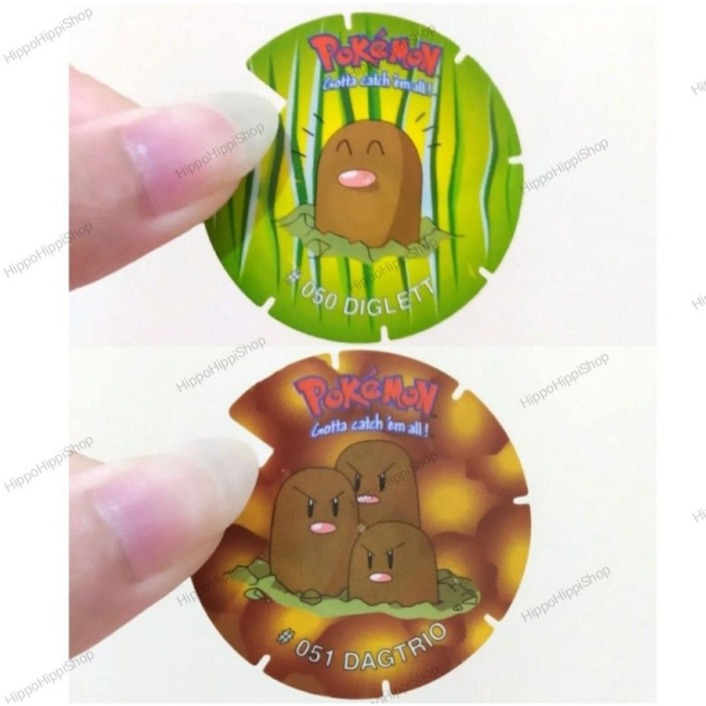 Set Tazos Tajos Pokemon Spin Chiki Balls jadul Diglett Dugtrio