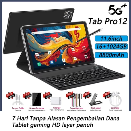 Hancdon tablet pro12(16GB+1024GB)11.6inch+5g"iPs Screen hp tablet android 12 8800mAh Dual Sim Card t