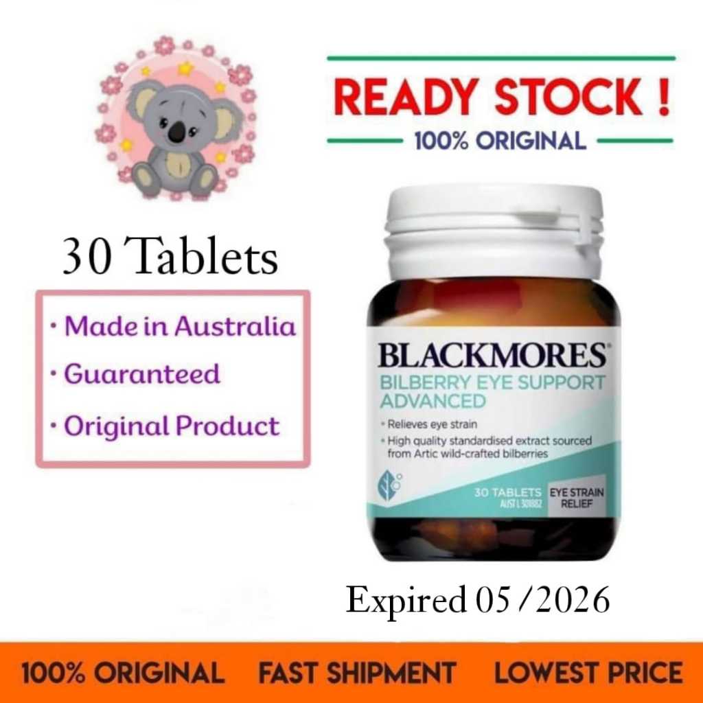 Blackmores bilberry eye support advanced vitamin A 30 tablets