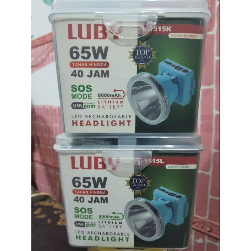 Senter Kepala Luby L 1515k / L 1515L 65watt tahan hingga 40jam