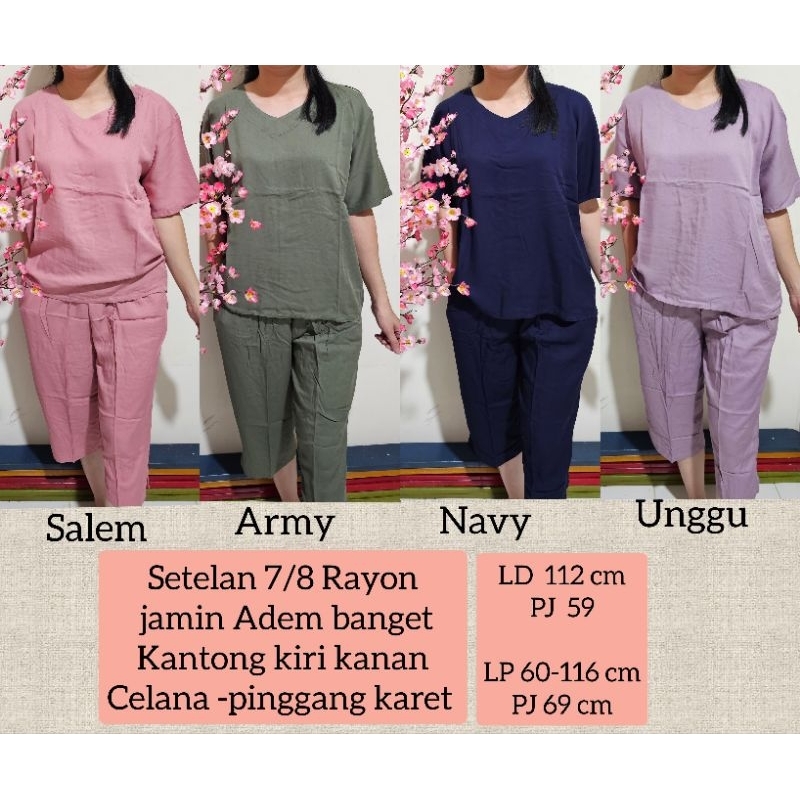 Setelan Rayon 7/8 POLOS