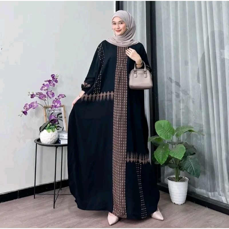 Kaftan Rena Jumbo Ld 170cm Pb140cm, Gamis Kaftan Abaya Kekinian Viral