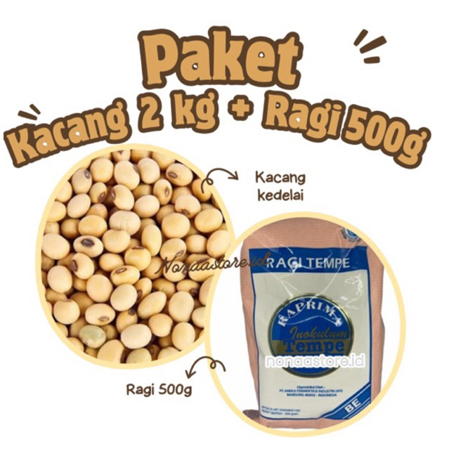 

PAKET KACANG 2kg + Ragi Tempe 500g
