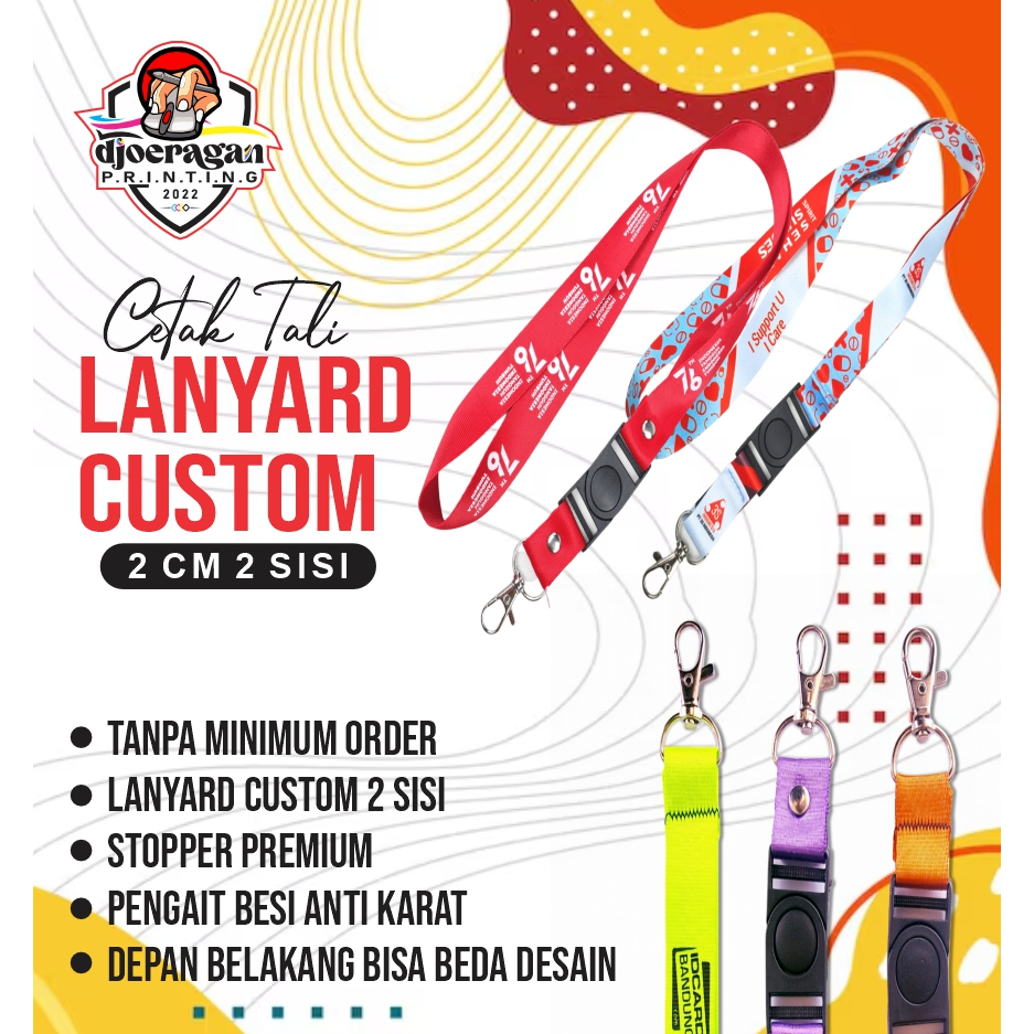

PAKET LANYARD CUSTOM + ID CARD PVC PRINTING TERMURAH!!!!