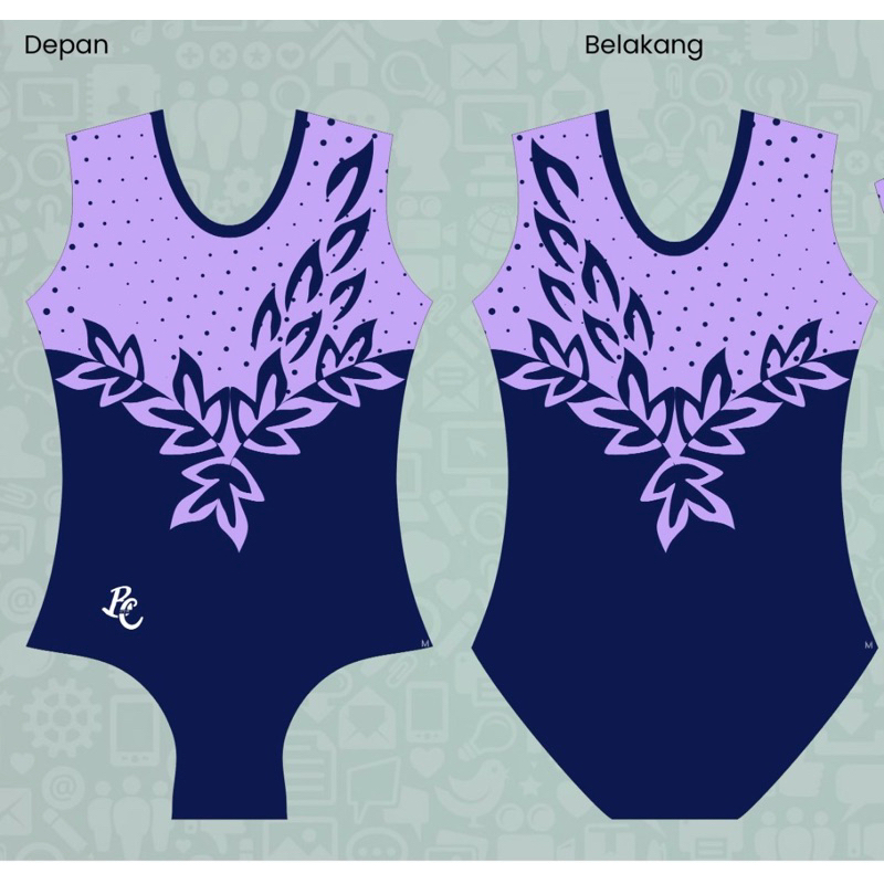 Leotard Gymnastics Lilac Flower // Leotard gymnastics anak // Baju senam anak
