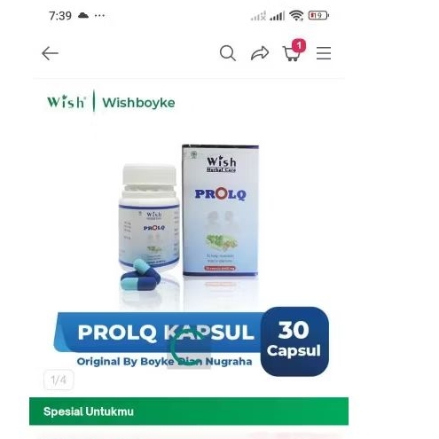 PROLQ, produk wish dr boyke,100%asli obat herbal,original BPOM