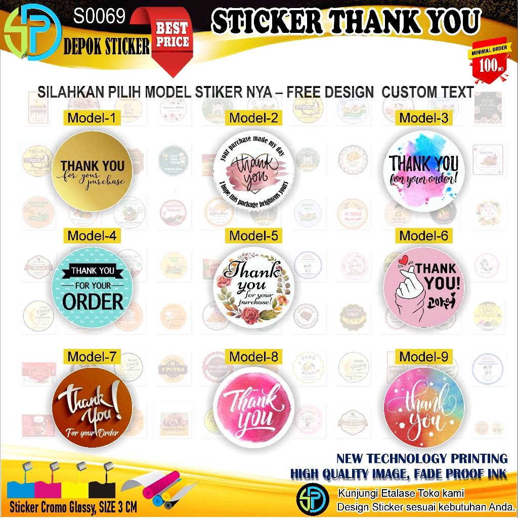 

Stiker Thank you for your order
