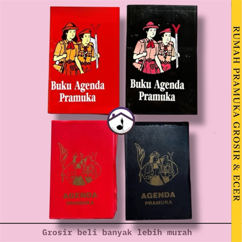 

Buku Agenda Pramuka Warna Merah Hitam Sampul Plastik