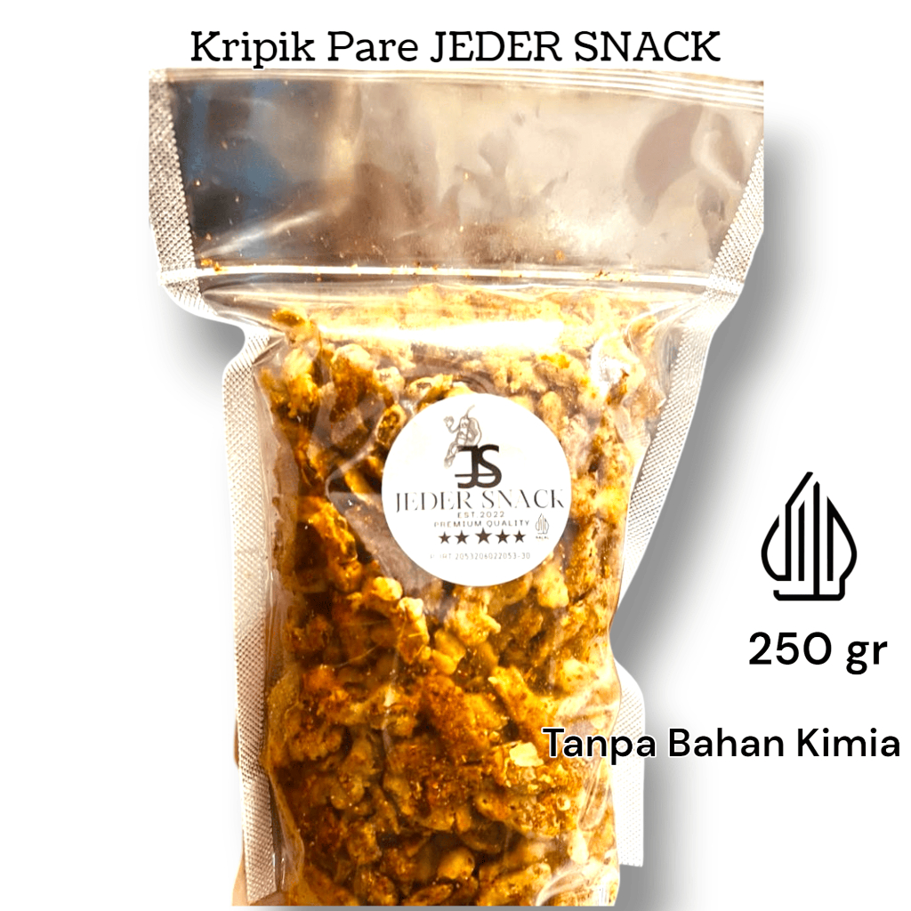 

Kripik Pare 250g Asin Gurih Pedas Kriuk Kering Jeder Snack Food Crispy Makanan Keripik Camilan