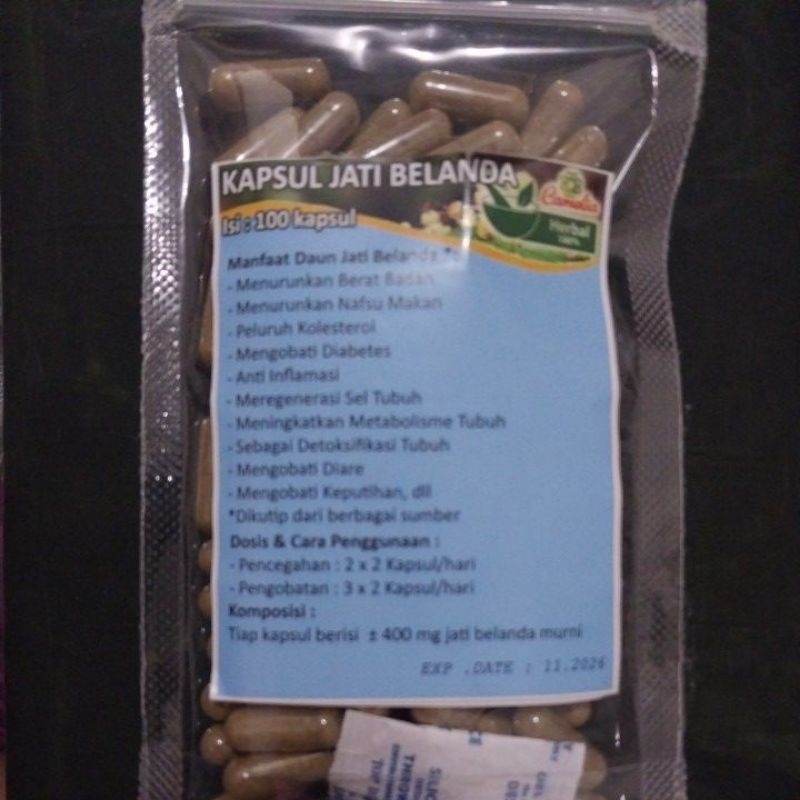 

Kapsul Curah Daun Jati Belanda 100% murni