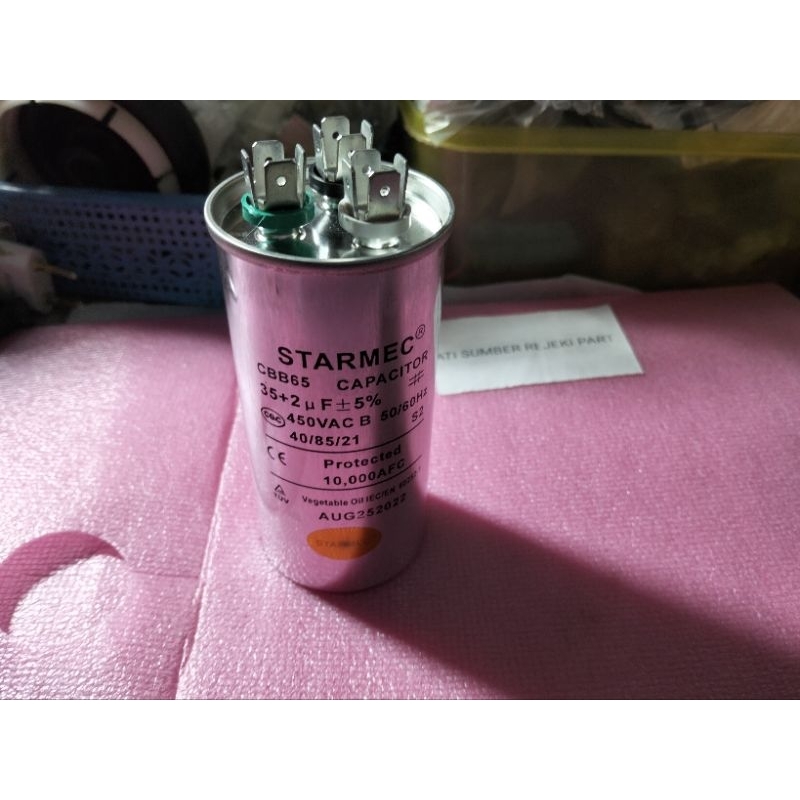 Kapasitor AC  Starmec 35 Uf +2Uf
