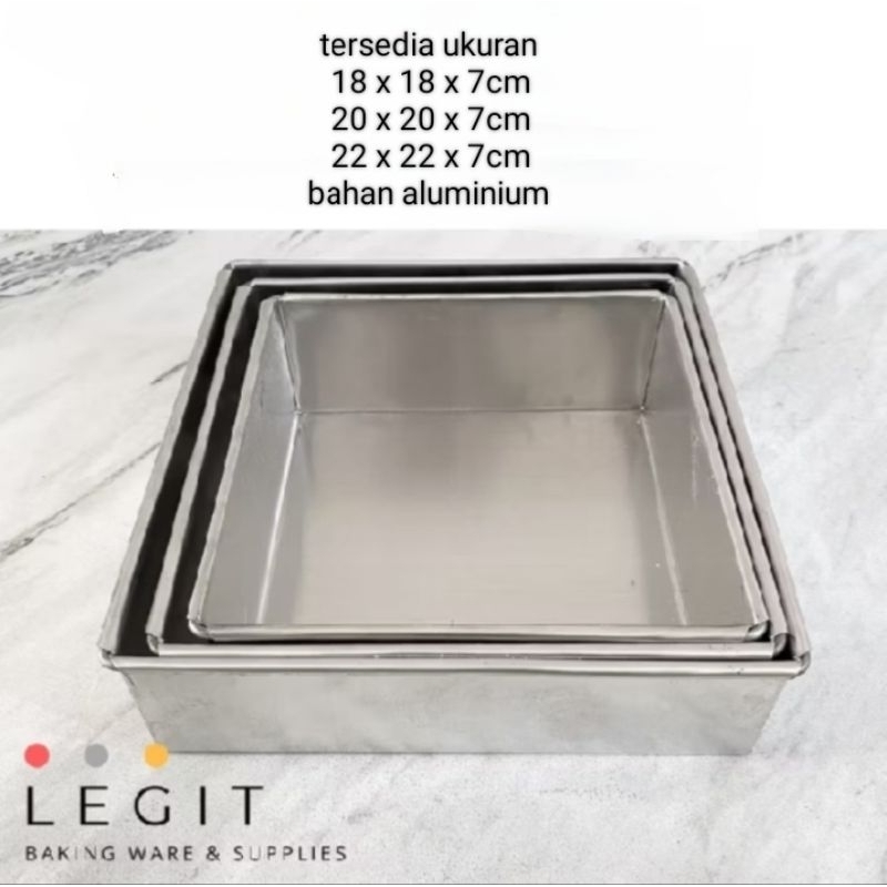 loyang brownies kotak kukus/loyang oven bahan aluminium