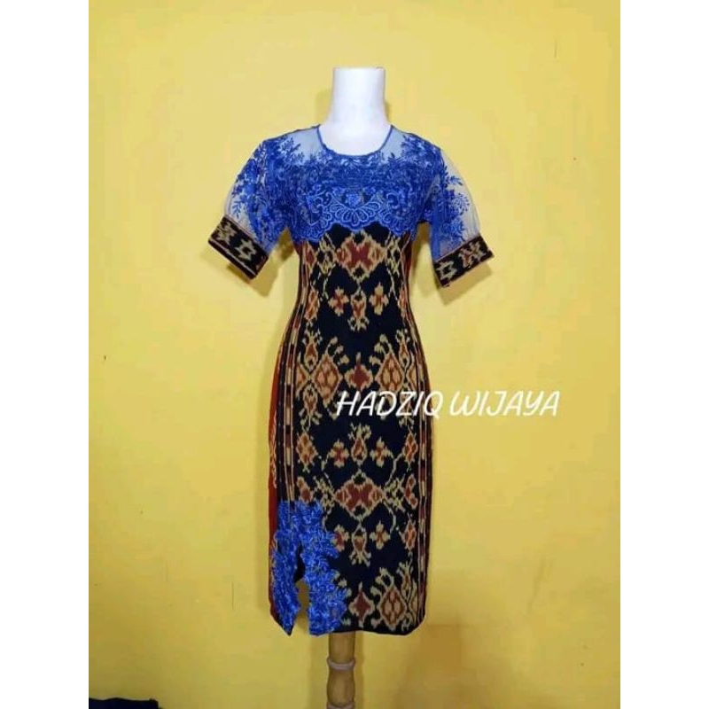 DRES TENUN MIK BROKAT BIRU ELEKTRIK