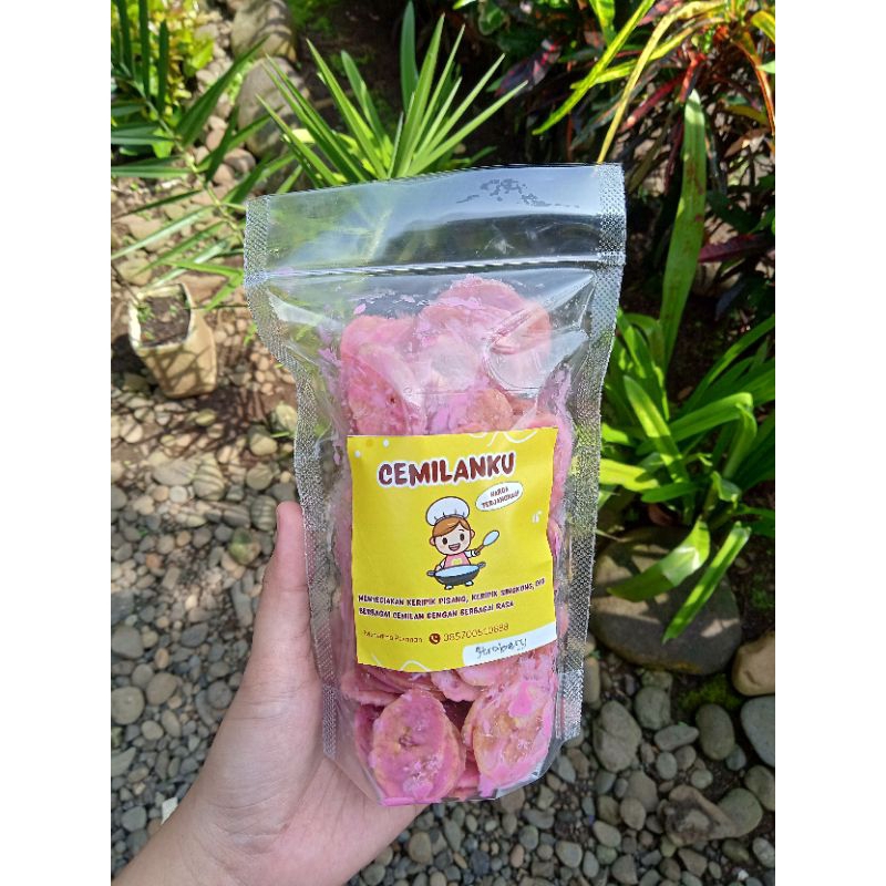 

keripik pisang lumer rasa strobery