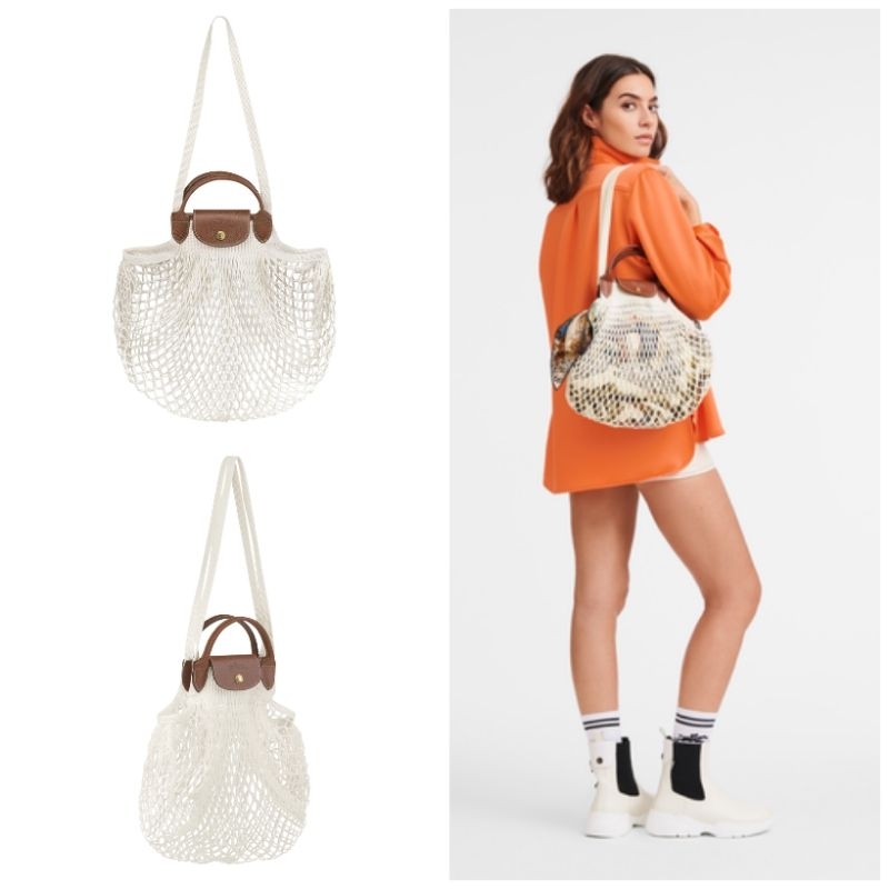 Lc Le Pliage Filet Mesh Bag L / Ecru