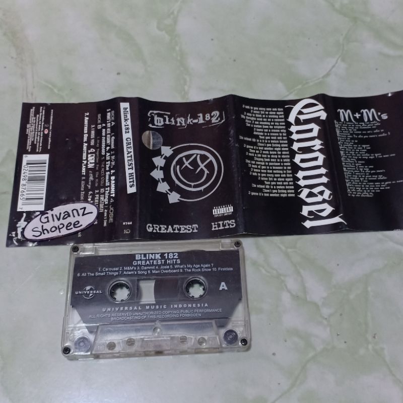 kaset pita BLINK 182 - Greatest hits