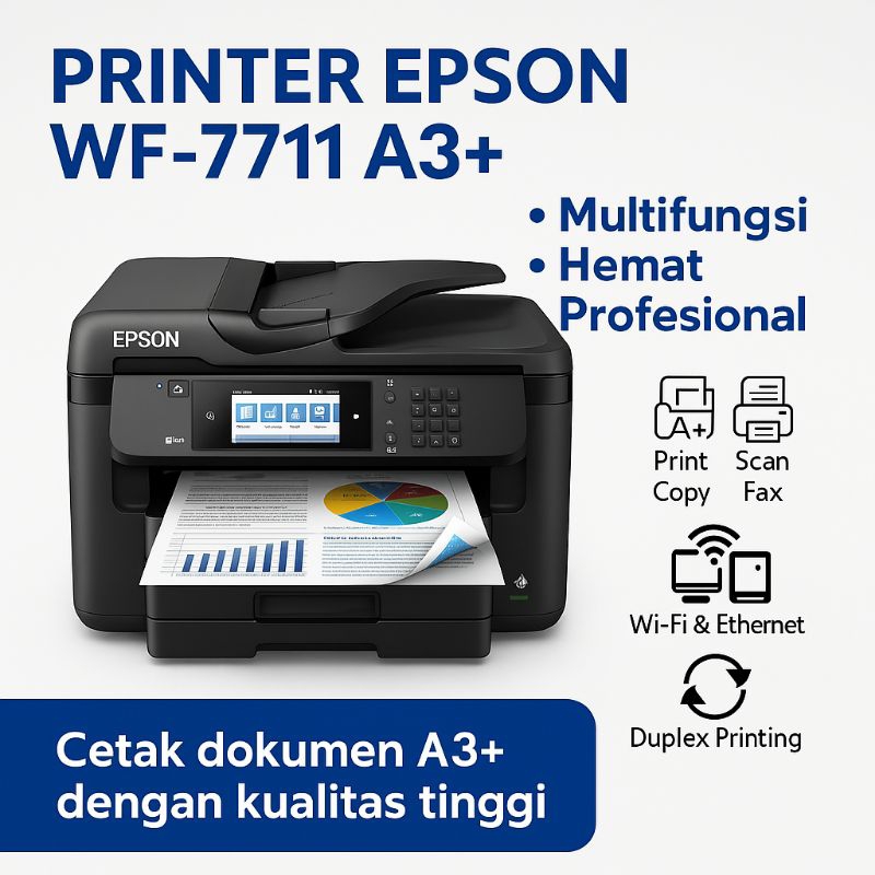 Printer Epson wf-7711 A3+ wife printer all in one