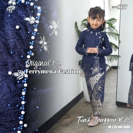 Kebaya Brukat Anak Arumi Payet Kebaya Wisuda Anak SD Usia 5-6 Tahun Kebaya kelulusan FREE SLAYER