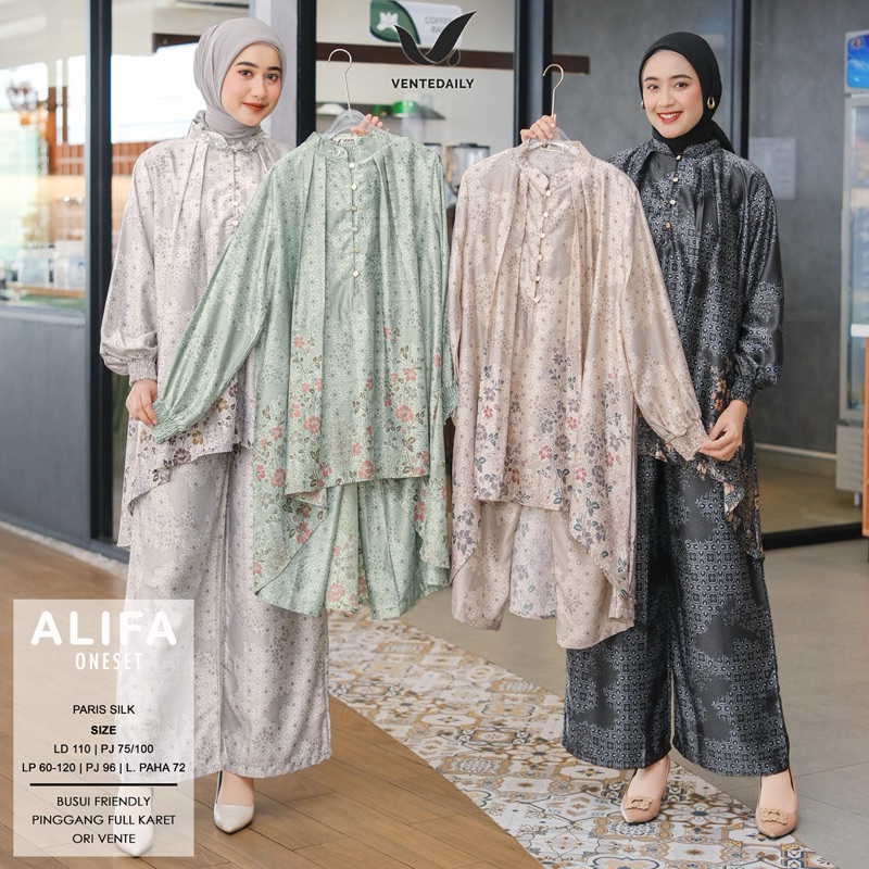 XBR | Alifa One Setelan Celana Wanita Terbaru Atasan Tunik Celana Outfit Kondangan 2025 Setelan Dewa