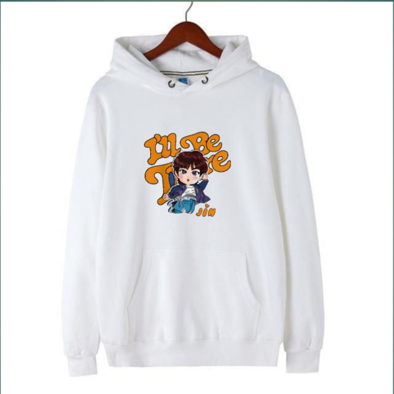 jakaet hoodie kpop bangtan kim seokjin Cartoon free polaroid 2pcs