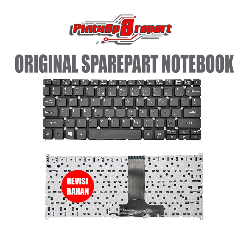 (GENUINE TOMBOL POWER) ORI KEYBOARD LAPTOP ACER ASPIRE 3 A311-31 A311-31-C64M A311-31-C5Z5 ES1-132 C