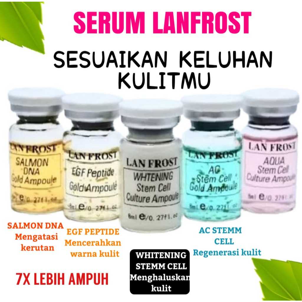 LANFROST Satuan Ecer Serum Korea Original 100% Whitening Anti-Aging Perawatan Wajah Dermapen