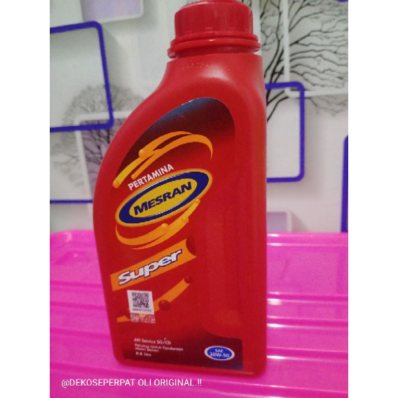 OLI MESIN PALING MURAH KUALITAS TERJAMIN, MESRAN SUPER 800ML MESIN MOTOR BEBEK 4TAK SAE 20W-50 UKURA