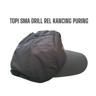 TOPI SMA POLOS BAHAN DRILL PAKE REL KANCING PURING