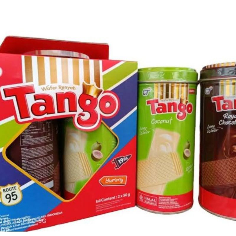 

tango wafer isi 2 × 50 gram kaleng , hampers tango