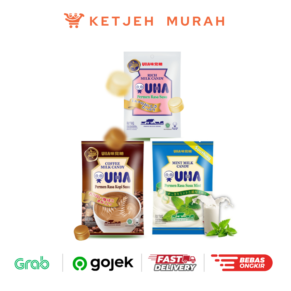 

Permen UHA Rich Milk Candy / Mint Milk Candy / Coffee Milk Candy