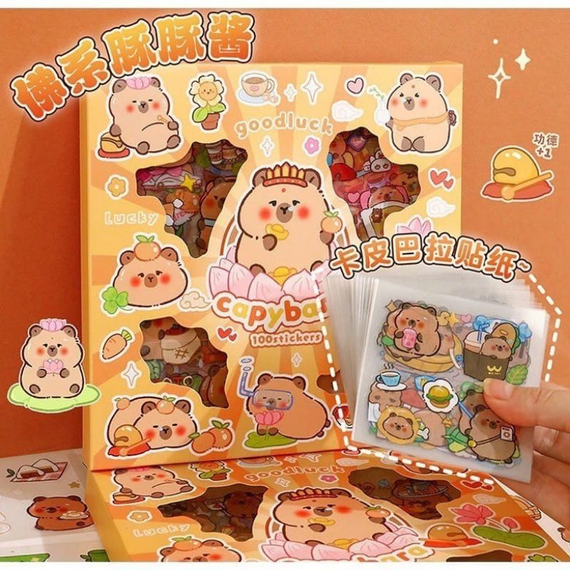 

STIKER LABUBU SANRIO CRY BABY MOLLY ISI 100 LEMBAR / Sticker box anak capibara / Stiker anti air / STIKER MURAH
