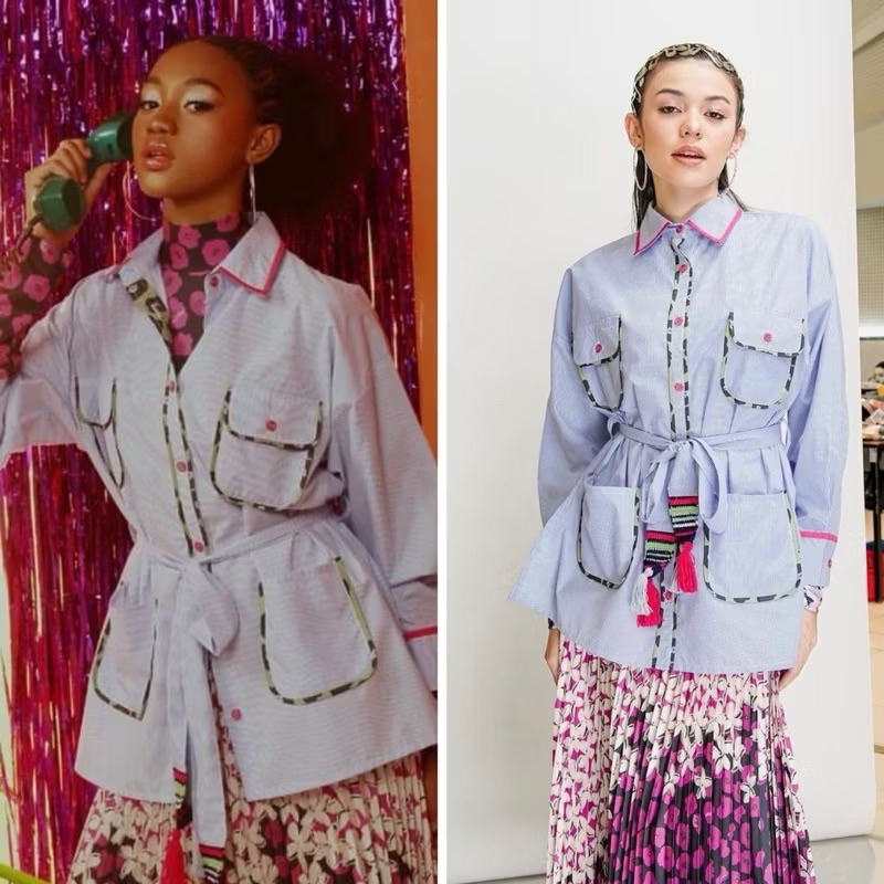 VIRLY SHIRT BLUE By ALEZA LABEL || ALEZA LABEL Top