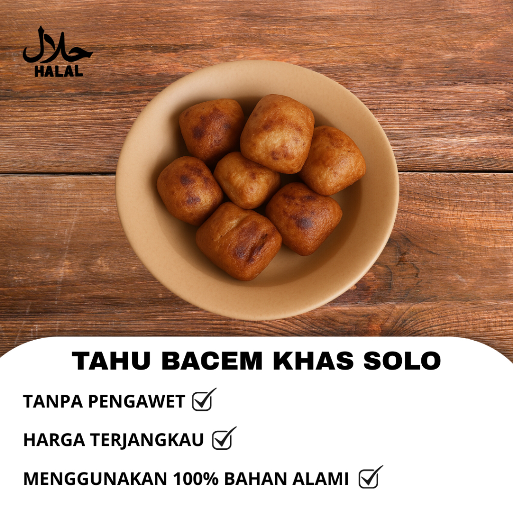 

KIRIM INSTAN Tahu Bacem Isi 6 KHAS SOLO