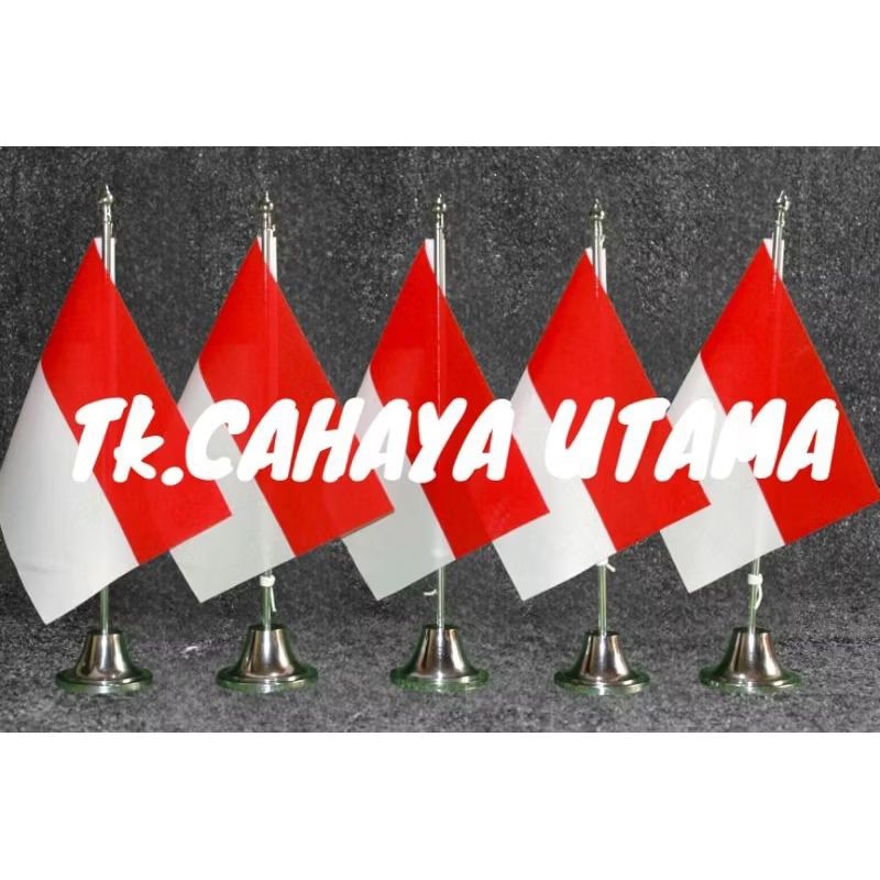BENDERA MERAH PUTIH MEJA / BENDERA MERAH PUTIH MEJA / BENDERA MERAH PUTIH PAJANGAN + TIANG STENLIS