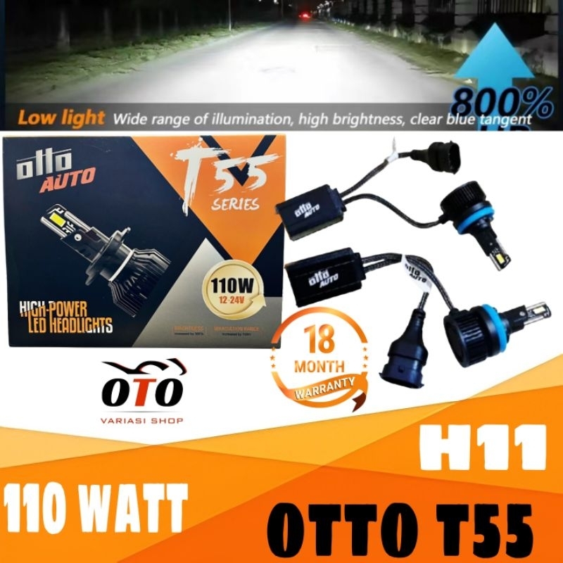 OTTO T55 LAMPU LED MOBIL H11 110 WATT