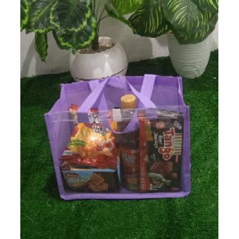 

TAS SOUVENIR MIKA HAMPERS BINGKISAN KADO DAN SNACK WARNA - WARNI UK 25 x 12 x 20cm