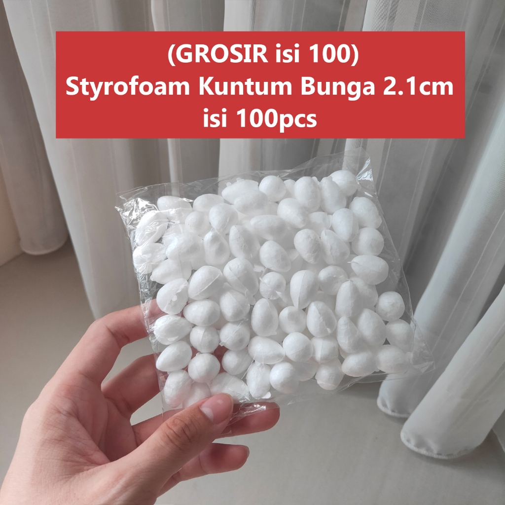 

Styrofoam Kuntum Bunga 2,1cm GROSIR 100 pcs Gabus Kelopak Bunga