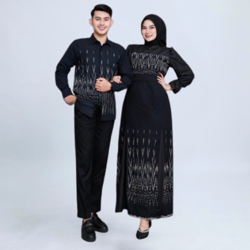 Gamis Dress Etnik Tenun Premium Wanita Remaja Kekinian Terbaru Gamis Tenun Etnik Kombinasi