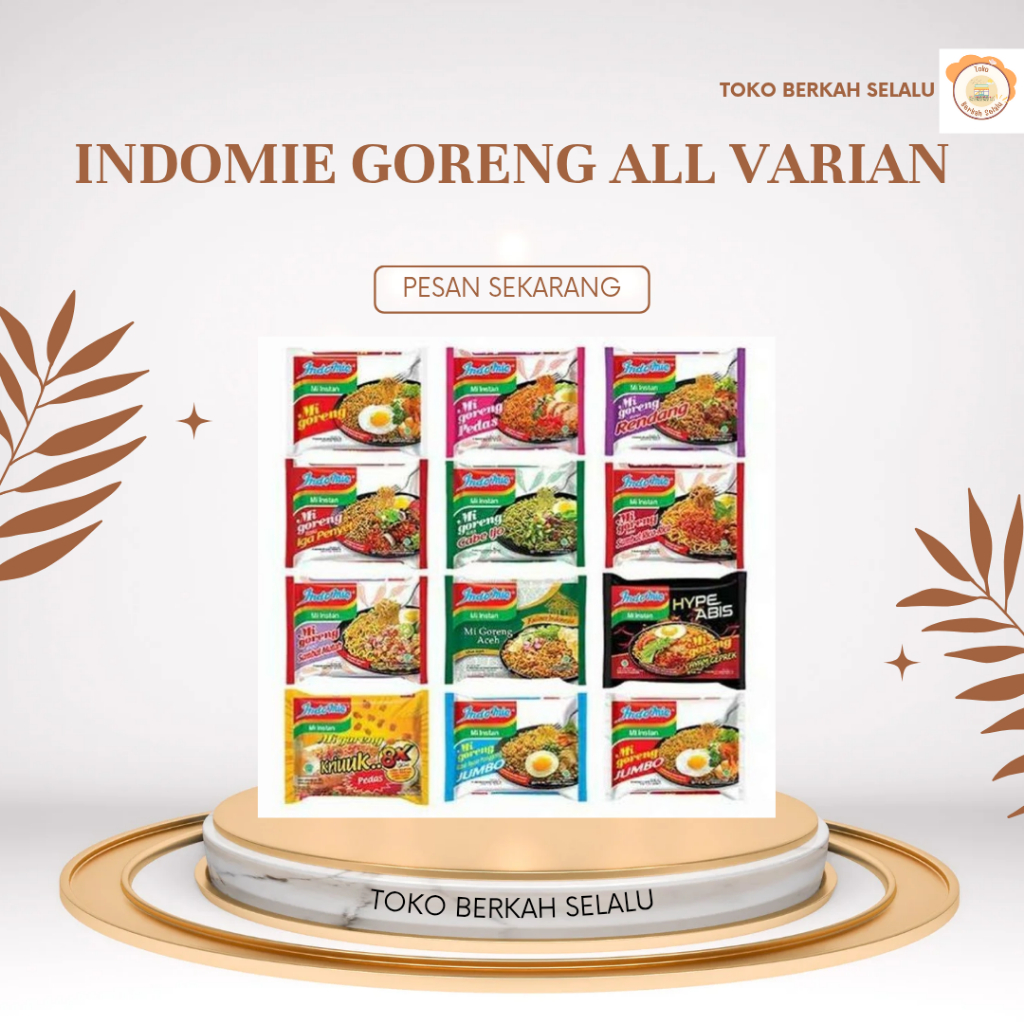 

TBS Indomie Goreng All Varian Rendang Mie Goreng Aceh Mie Goreng Sambal Rica Rica