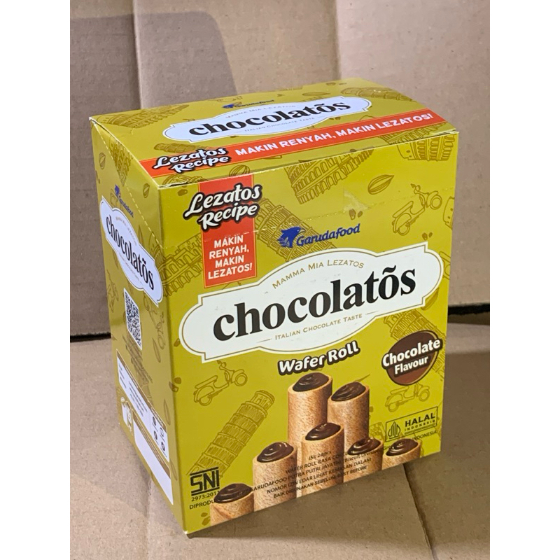 

Gery Chocolatos Wafer Roll Cokelat 500 isi 24