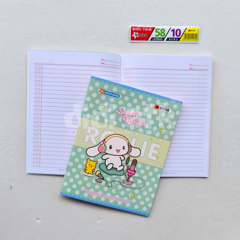 

[Whispers] Buku Tulis Motif Cinamorol 58 Lembar 1 Pak Isi 10 Pcs