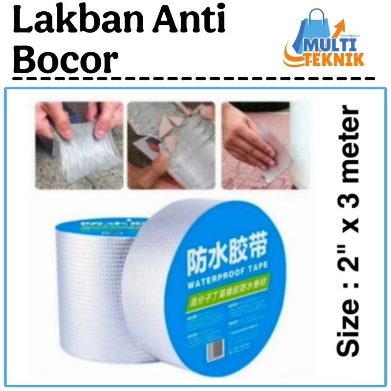 

Lakban Anti Bocor Alumunium Waterproof Tape 5 Cm Panjang 3 Meter
