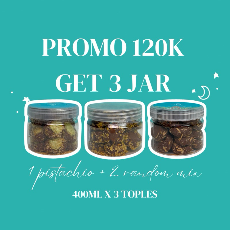 

3 jar premium cookies promo
